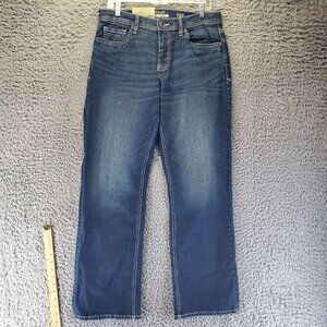 Reclaim Jeans Mens 31x32 Blue Regular Bootleg 5-Pocket Stretch Denim